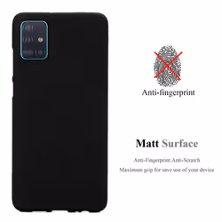 Cadorabo Case for Samsung Galaxy A51 4G / M40s Cover Matt Protection TPU Silicone Gel Back case - FROST BLACK