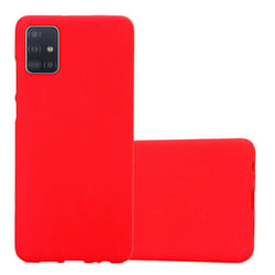 Cadorabo Case for Samsung Galaxy A51 4G / M40s Cover Matt Protection TPU Silicone Gel Back case - FROST RED