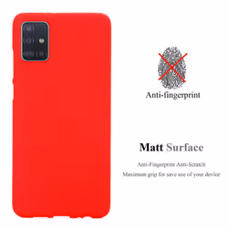 Cadorabo Case for Samsung Galaxy A51 4G / M40s Cover Matt Protection TPU Silicone Gel Back case - FROST RED
