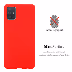 Cadorabo Case for Samsung Galaxy A71 4G Cover Matt Protection TPU Silicone Gel Back case - FROST RED