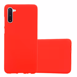 Cadorabo Case for Samsung Galaxy NOTE 10 Cover Matt Protection TPU Silicone Gel Back case - FROST RED