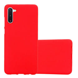 Cadorabo Case for Samsung Galaxy NOTE 10 Cover Matt Protection TPU Silicone Gel Back case - FROST RED