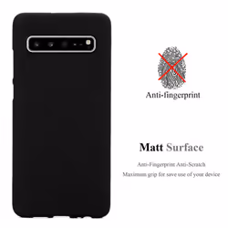 Cadorabo Case for Samsung Galaxy S10 5G Cover Matt Protection TPU Silicone Gel Back case - FROST BLACK