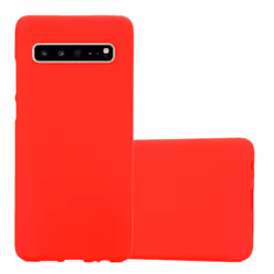 Cadorabo Case for Samsung Galaxy S10 5G Cover Matt Protection TPU Silicone Gel Back case - FROST RED