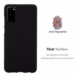 Cadorabo Case for Samsung Galaxy S20 Cover Matt Protection TPU Silicone Gel Back case - FROST BLACK