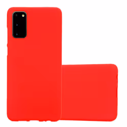 Cadorabo Case for Samsung Galaxy S20 Cover Matt Protection TPU Silicone Gel Back case - FROST RED