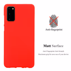 Cadorabo Case for Samsung Galaxy S20 Cover Matt Protection TPU Silicone Gel Back case - FROST RED