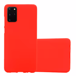 Cadorabo Case for Samsung Galaxy S20 PLUS Cover Matt Protection TPU Silicone Gel Back case - FROST RED