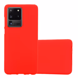 Cadorabo Case for Samsung Galaxy S20 ULTRA Cover Matt Protection TPU Silicone Gel Back case - FROST RED