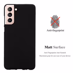 Cadorabo Case for Samsung Galaxy S21 5G Cover Matt Protection TPU Silicone Gel Back case - FROST BLACK