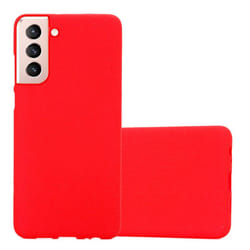 Cadorabo Case for Samsung Galaxy S21 5G Cover Matt Protection TPU Silicone Gel Back case - FROST RED