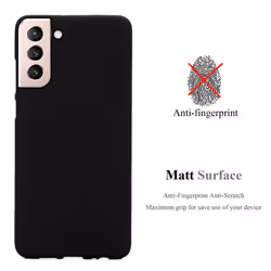 Cadorabo Case for Samsung Galaxy S21 PLUS Cover Matt Protection TPU Silicone Gel Back case - FROST BLACK