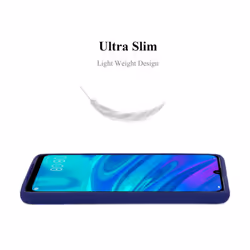 Cadorabo Case for Honor 10 LITE / Huawei P SMART 2019 Cover Matt Protection TPU Silicone Gel Back case - FROST DARK BLUE