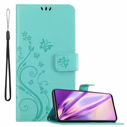 Cadorabo Flower Case for Samsung Galaxy A51 5G Cover Book Wallet Protection PU Leather Flip Etui magnetic closure - FLORAL TU ...