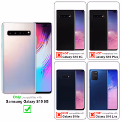 Cadorabo Case for Samsung Galaxy S10 5G Cover Book Wallet Protection PU Leather Flip Magnetic Etui - APPLE RED