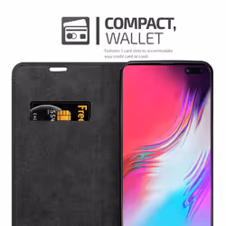 Cadorabo Case for Samsung Galaxy S10 5G Cover Book Wallet Protection PU Leather Flip Magnetic Etui - COFFEE BROWN