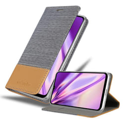 Cadorabo Case for Samsung Galaxy A32 5G Cover Book Wallet Protection PU Leather Flip Magnetic Etui - LIGHT GREY BROWN