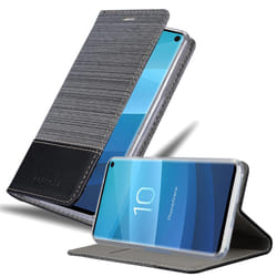 Cadorabo Case for Samsung Galaxy S10 5G Cover Book Wallet Protection PU Leather Flip Magnetic Etui - GREY BLACK