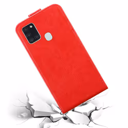 Cadorabo Flip Case for Samsung Galaxy A21s Cover Book Wallet Protection PU Leather Magnetic Etui - APPLE RED