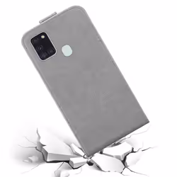 Cadorabo Flip Case for Samsung Galaxy A21s Cover Book Wallet Protection PU Leather Magnetic Etui - TITANIUM GREY