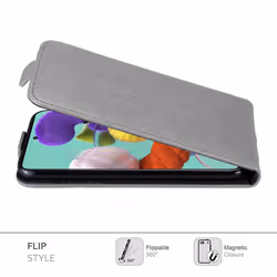 Cadorabo Flip Case for Samsung Galaxy A51 4G / M40s Cover Book Wallet Protection PU Leather Magnetic Etui - TITANIUM GREY