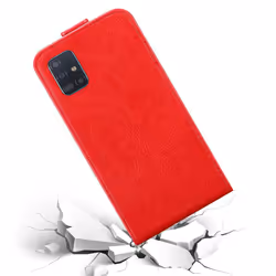 Cadorabo Flip Case for Samsung Galaxy A51 5G Cover Book Wallet Protection PU Leather Magnetic Etui - APPLE RED