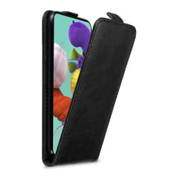 Cadorabo Flip Case for Samsung Galaxy A51 5G Cover Book Wallet Protection PU Leather Magnetic Etui - NIGHT BLACK