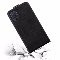 Cadorabo Flip Case for Samsung Galaxy A51 5G Cover Book Wallet Protection PU Leather Magnetic Etui - NIGHT BLACK