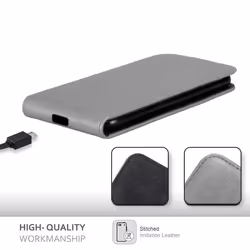 Cadorabo Flip Case for Samsung Galaxy A51 5G Cover Book Wallet Protection PU Leather Magnetic Etui - TITANIUM GREY