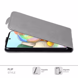 Cadorabo Flip Case for Samsung Galaxy A71 4G Cover Book Wallet Protection PU Leather Magnetic Etui - TITANIUM GREY