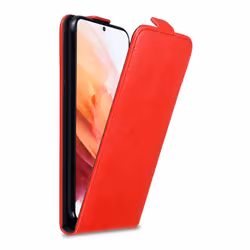 Cadorabo Flip Case for Samsung Galaxy S21 5G Cover Book Wallet Protection PU Leather Magnetic Etui - APPLE RED