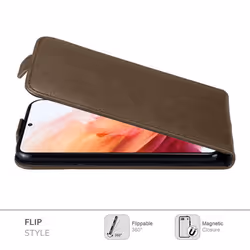 Cadorabo Flip Case for Samsung Galaxy S21 5G Cover Book Wallet Protection PU Leather Magnetic Etui - COFFEE BROWN