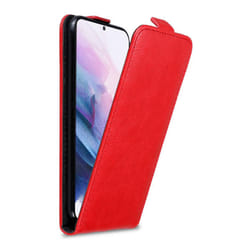 Cadorabo Flip Case for Samsung Galaxy S21 PLUS Cover Book Wallet Protection PU Leather Magnetic Etui - APPLE RED