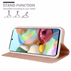 Cadorabo Case for Samsung Galaxy A71 5G Cover Book Wallet Protection PU Leather Flip Magnetic Etui - CLASSY ROSÃ GOLD