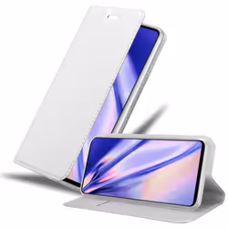 Cadorabo Case for Samsung Galaxy A71 5G Cover Book Wallet Protection PU Leather Flip Magnetic Etui - CLASSY SILVER