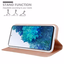 Cadorabo Case for Samsung Galaxy S20 FE Cover Book Wallet Protection PU Leather Flip Magnetic Etui - CLASSY ROSÃ GOLD