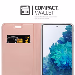 Cadorabo Case for Samsung Galaxy S20 FE Cover Book Wallet Protection PU Leather Flip Magnetic Etui - CLASSY ROSÃ GOLD