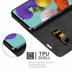 Cadorabo Case for Samsung Galaxy A51 4G / M40s Cover Book Wallet Protection PU Leather Flip Magnetic Etui - TITANIUM GREY