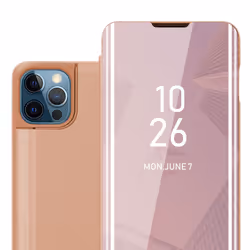 Cadorabo Case for Apple iPhone 13 MINI Cover Book Wallet Protection PU Leather Flip Magnetic Smart View Etui - Pink