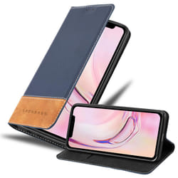 Cadorabo Case for Apple iPhone 13 PRO MAX Cover Book Wallet Protection PU Leather Flip Magnetic Etui - DARK BLUE BROWN