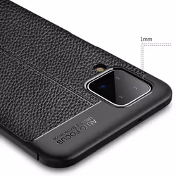 Cadorabo Case for Samsung Galaxy A12 / M12 Cover Protection TPU Silicone Gel Back Case with noble imitation PU leather application