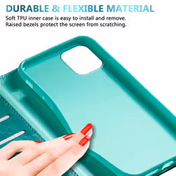 Cadorabo DE-154394 mobile phone case 14.7 cm (5.8") Flip case Green