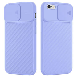 Cadorabo case for Apple iPhone 6 / 6S TPU silicone cover camera protection Display Saver Display Protection - Purple