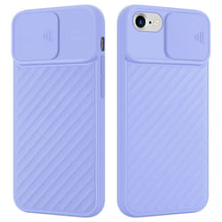 Cadorabo case for Apple iPhone 7 / 7S / 8 / SE 2020 TPU silicone cover camera protection Display Saver Display Protection - Purple