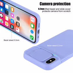 Cadorabo case for Apple iPhone X / XS TPU silicone cover camera protection Display Saver Display Protection - Purple