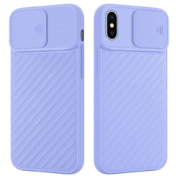 Cadorabo case for Apple iPhone XR TPU silicone cover camera protection Display Saver Display Protection - Purple