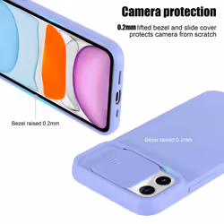 Cadorabo case for Apple iPhone 11 TPU silicone cover camera protection Display Saver Display Protection - Purple