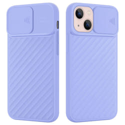 Cadorabo case for Apple iPhone 13 TPU silicone cover camera protection Display Saver Display Protection - Matt Purple