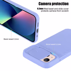 Cadorabo case for Apple iPhone 13 TPU silicone cover camera protection Display Saver Display Protection - Matt Purple