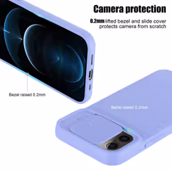 Cadorabo case for Apple iPhone 13 PRO TPU silicone cover camera protection Display Saver Display Protection - Matt Purple